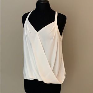Drape front tank top